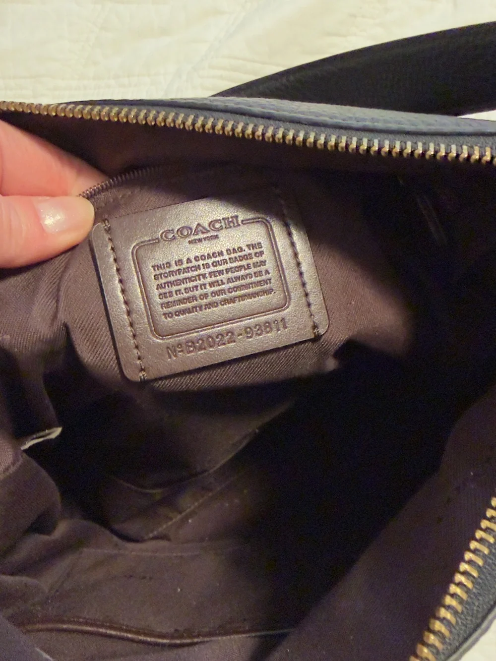 Coach Shay Black Pebbled Leather Bag 💼 - Picture 6 of 6